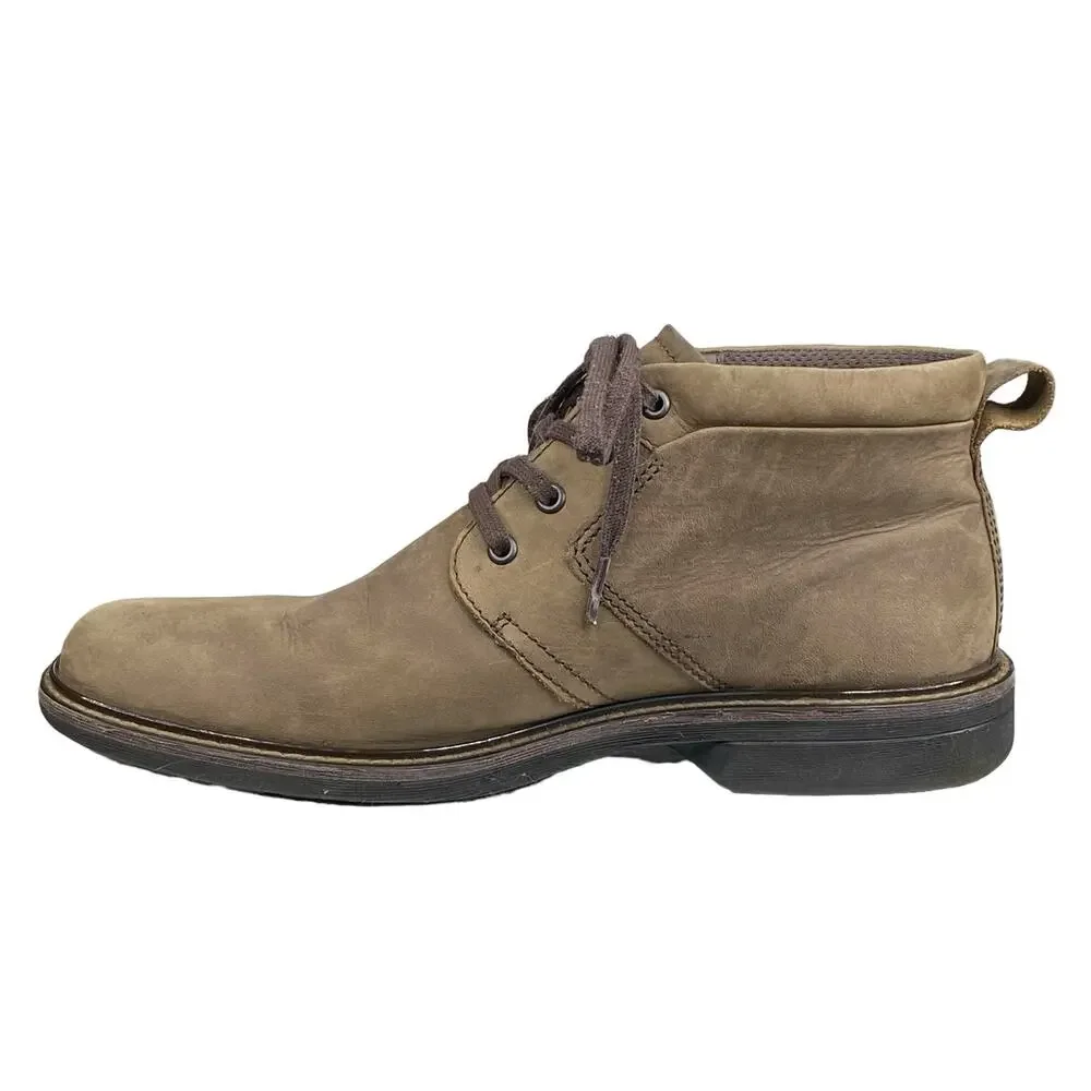 ECCO Mens Turn Brown Nubuck Chukka Boots Size US 8/8.5